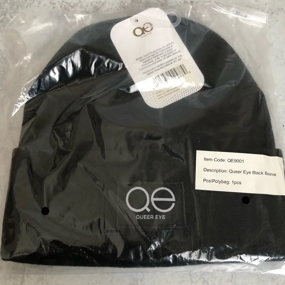 Queer Eye Black Beanie Logo OS Unisex
